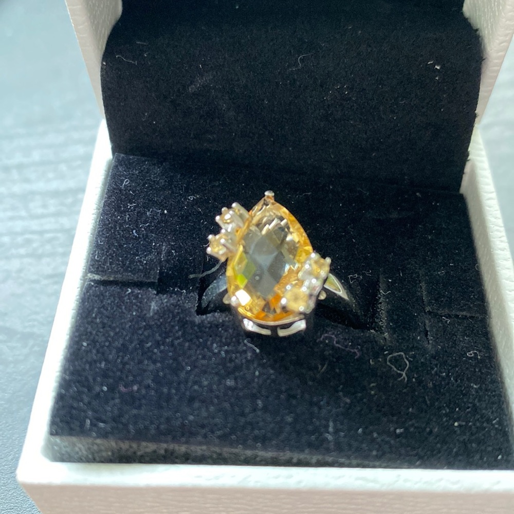 925 Silver Citrine Ring
